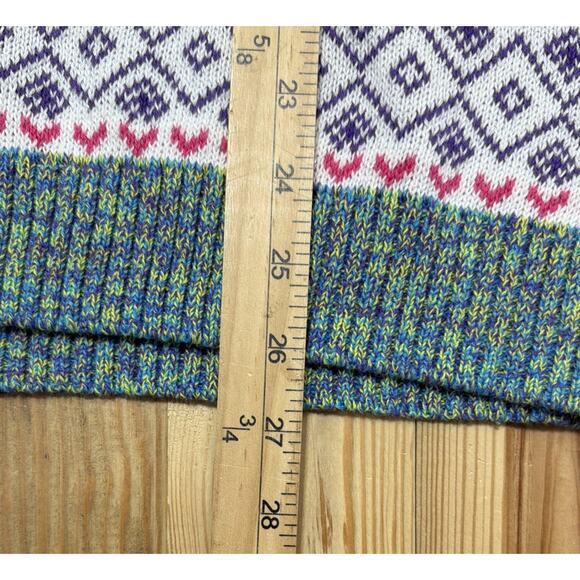 Blizzard Bay Rainbow Colorful 3D Unicorn Sz M Ugly Christmas Sweater Funny Weird - Picture 5 of 6